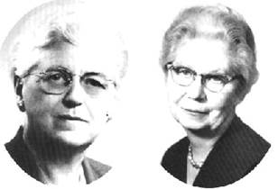 Pearl Kendrick (left) and Grace Eldering. Photo credit: Michigan Womens Hall of Fame (www.michiganwomenshalloffame.org).