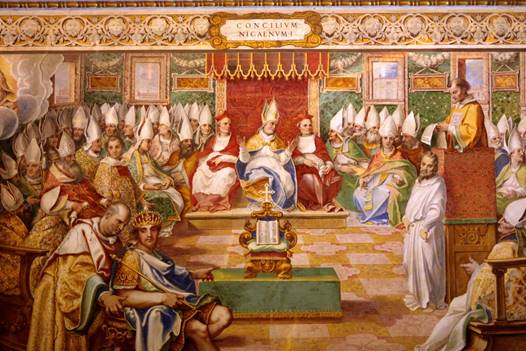 Resultado de imagen para Council Of Nicaea painting